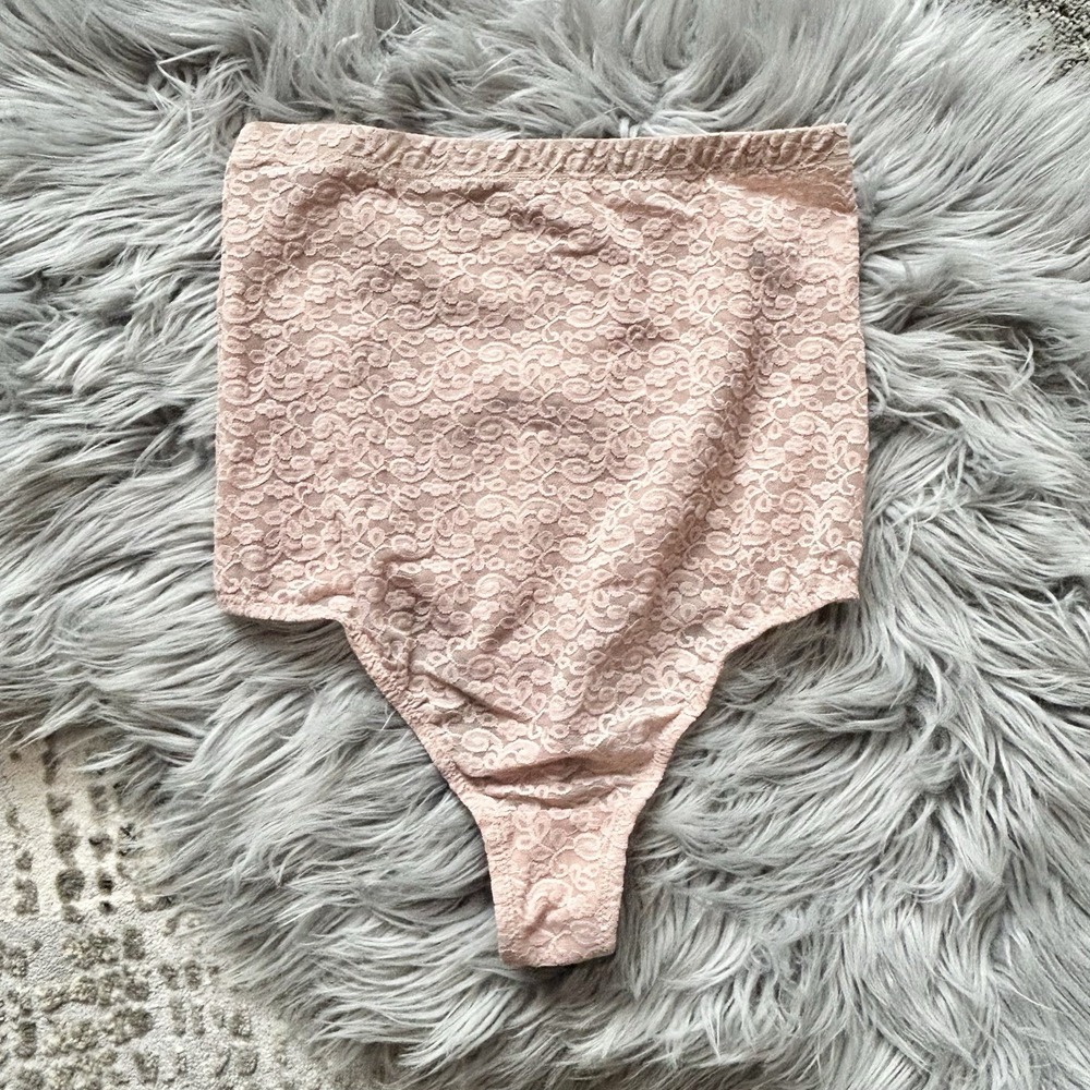 Venus Women's Snatched Tummy Control Lace Thong High Waist Panty Size Medium